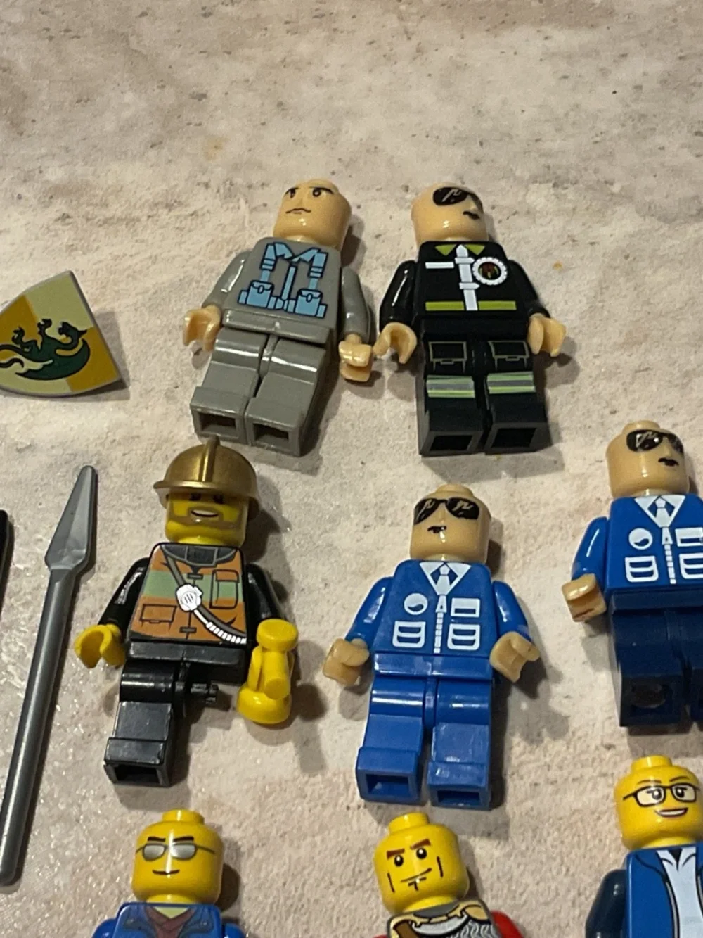 Lego Minifigure pieces 19 items used incomplete